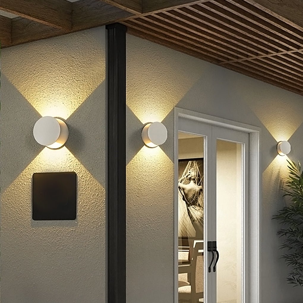 Round Up Down Waterproof LED Outdoor Wall Light Aluminum