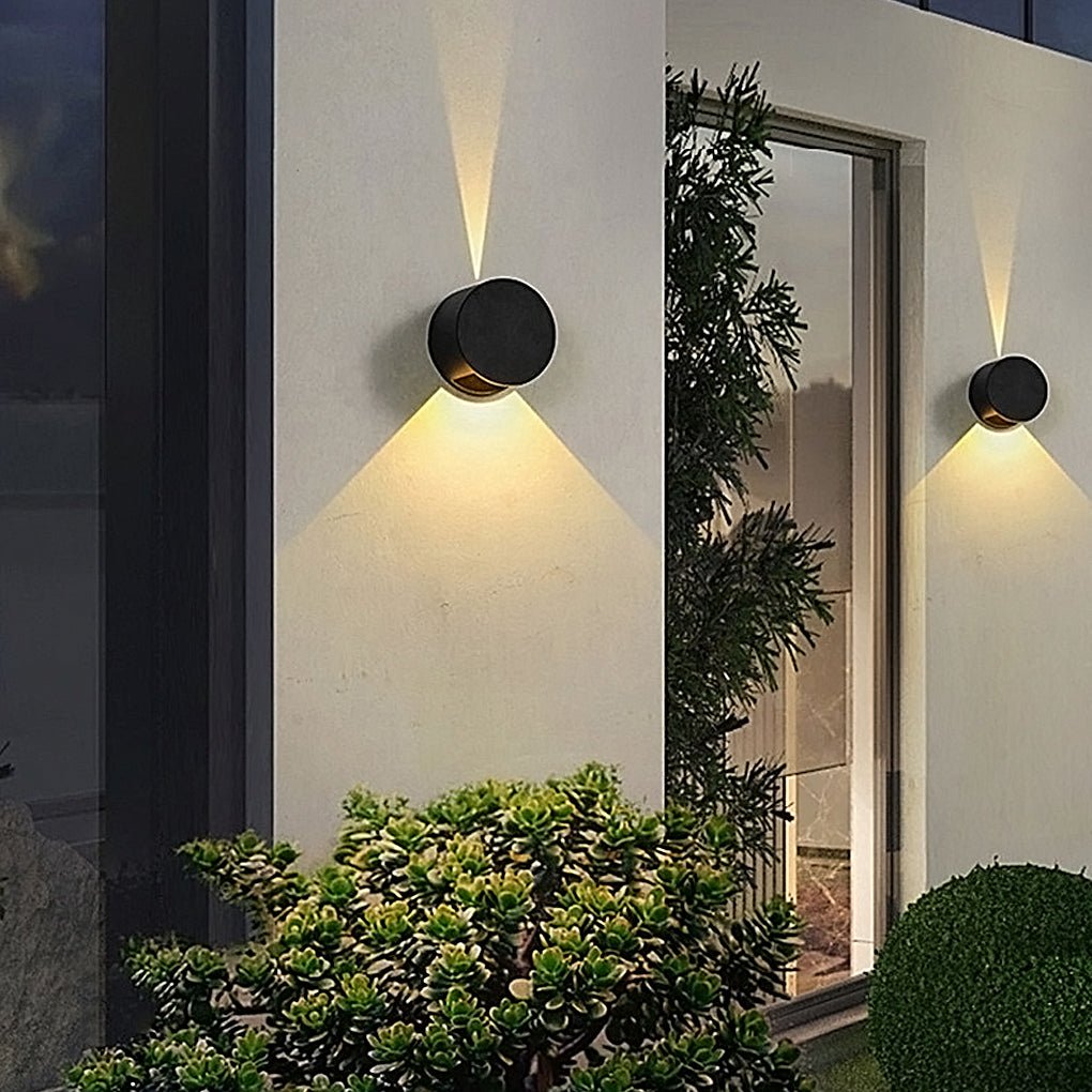 Round Up Down Waterproof LED Outdoor Wall Light Aluminum