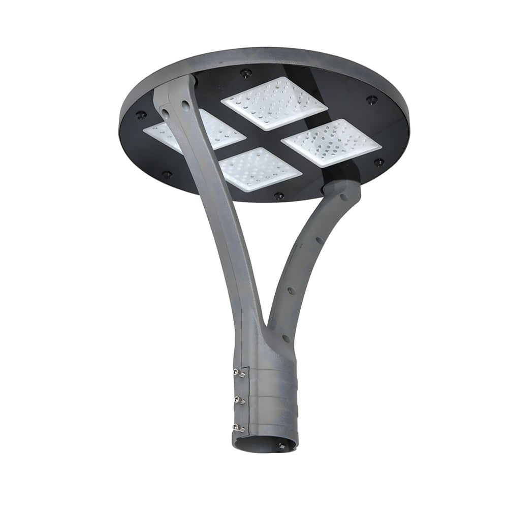 Modern Round Aluminum LED Post Top Light - Black Finish