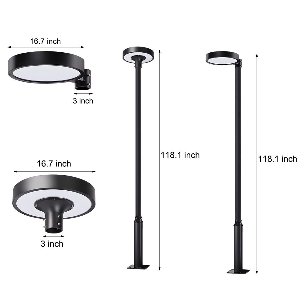 Smart Solar LED Post Light with Remote Control | Waterproof