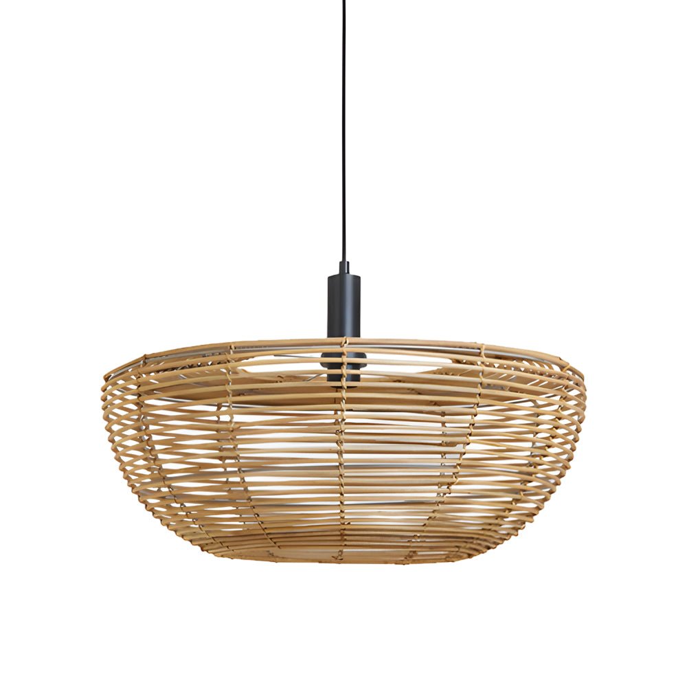 Round Woven Wabi-Sabi Pendant Light & Wall Sconce