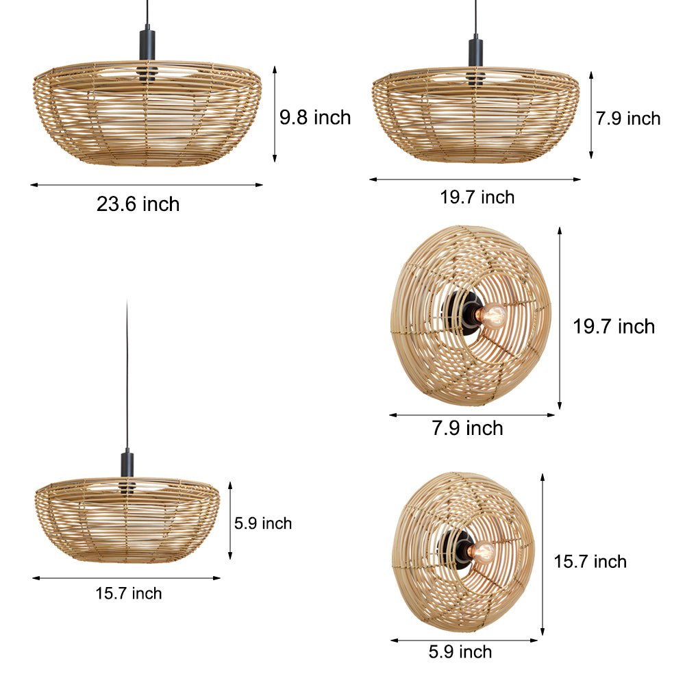 Woven Wabi-Sabi Pendant Light & Wall Sconce – Modern Minimalist