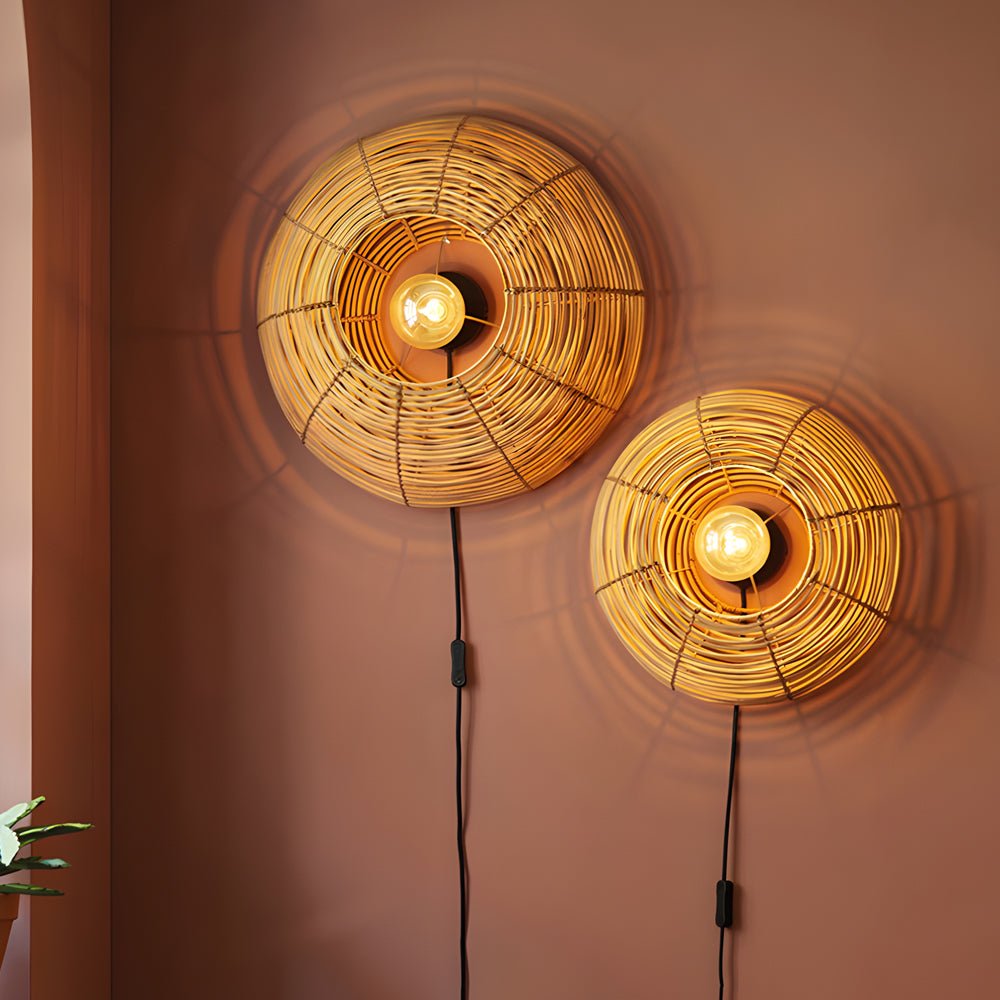Woven Wabi-Sabi Pendant Light & Wall Sconce – Modern Minimalist