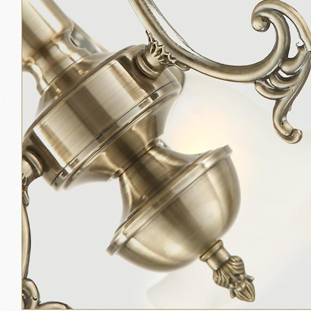 8-Light Traditional Chandelier with Electroplated Glass Shades