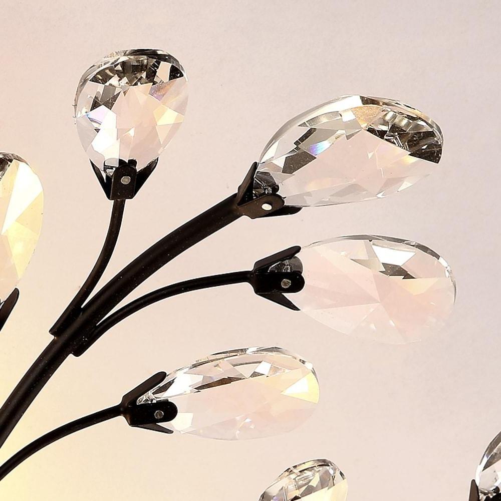 Crystal Flower Chandelier - Modern Ambient Lighting for Living Room