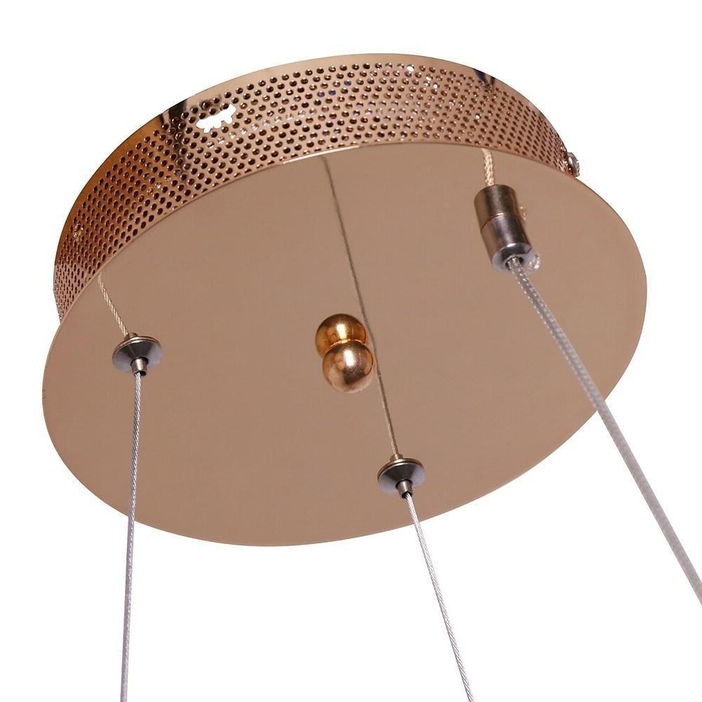 Modern Gold Circular LED Pendant Light Aluminum Chandelier