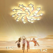 Shooting Stars Flush Mount Ceiling Light - LED Dimmable White