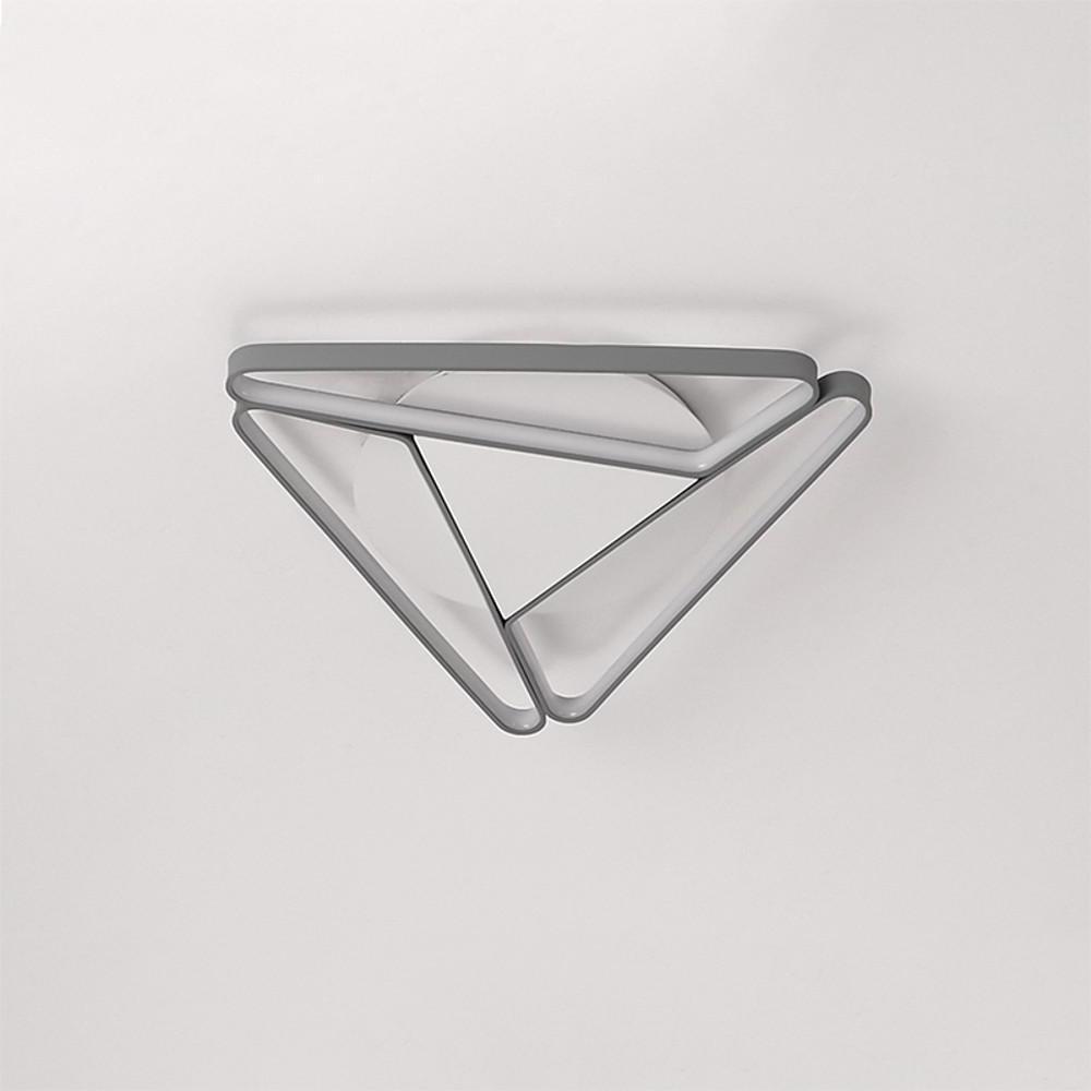 Geometric LED Flush Mount Ceiling Light Modern Metal & PVC