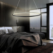 Modern Circle LED Pendant Light Dimmable Aluminum Chandelier