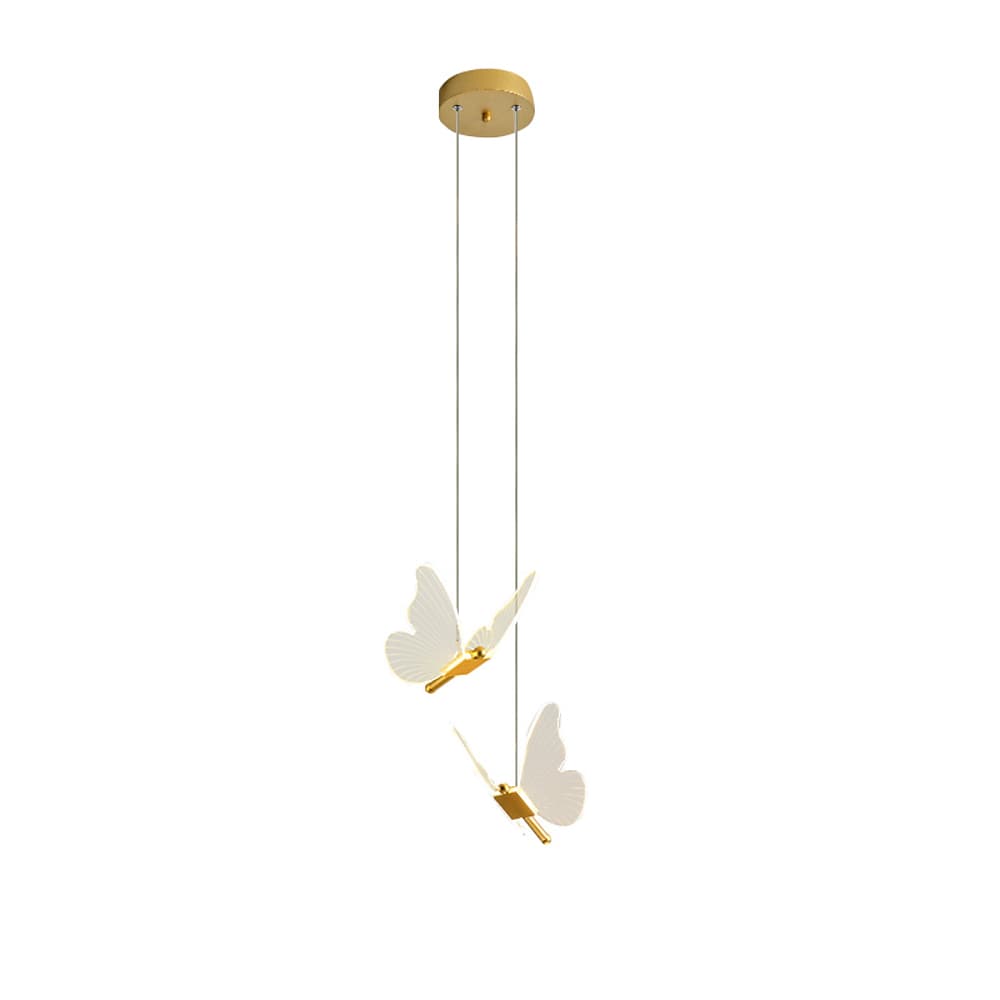 Butterfly Nordic LED Pendant Light – Acrylic & Metal Hanging Lamp