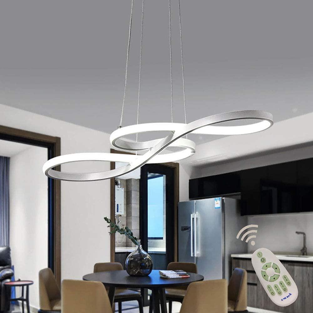 Modern Geometric Wave Chandelier Metal Silica Gel Ceiling Light