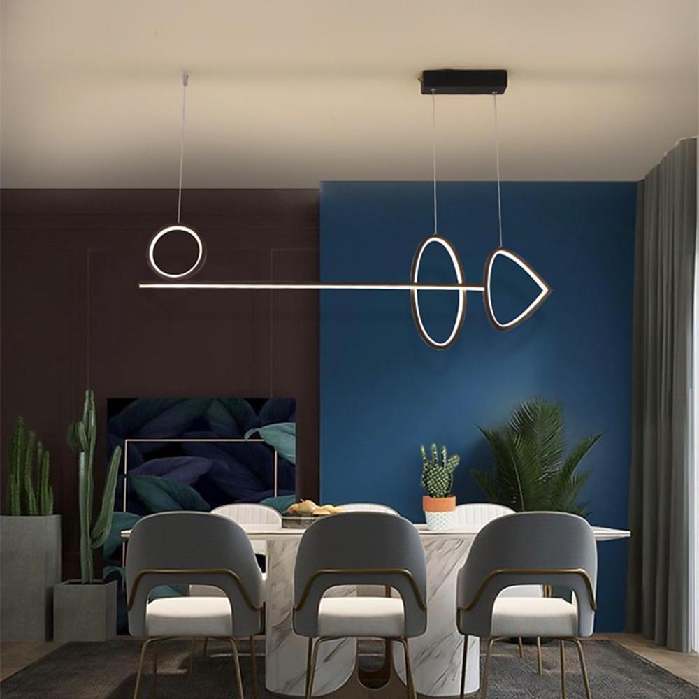 Modern Circular LED Chandelier with Artistic Line Design