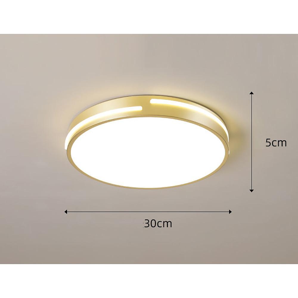 Minimalist Round Dimmable LED Flush Mount Ceiling Light - Gold