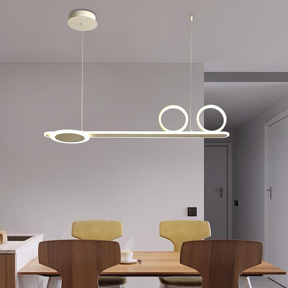 Modern 3-Circle Linear LED Pendant Light – Metal & Acrylic