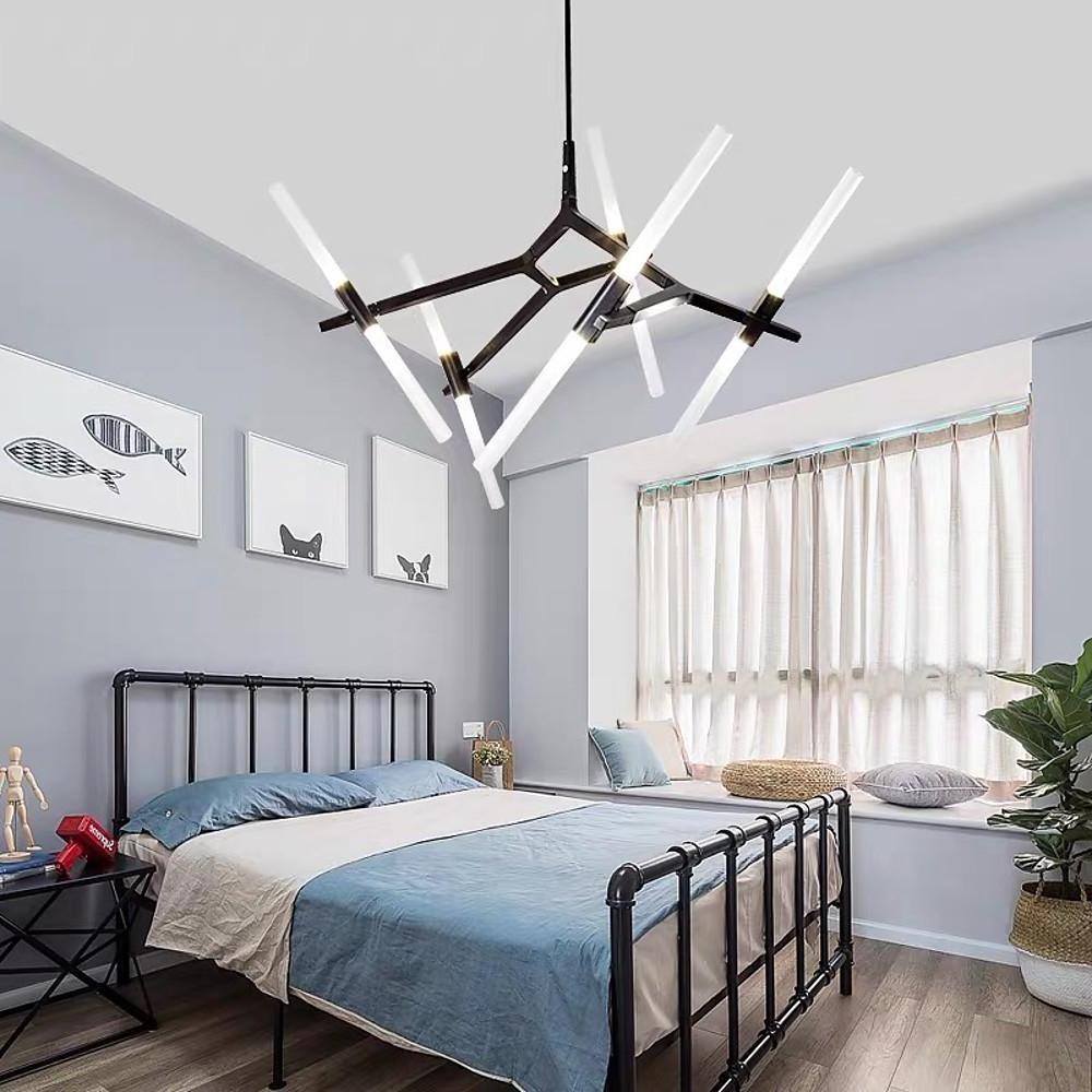 Modern Sputnik Chandelier 10-Light Glass Metal Pendant
