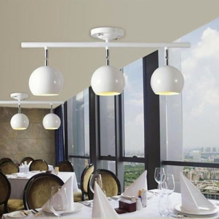 3-Light Metal Semi Flush Mount Ceiling Light – Modern Downlight