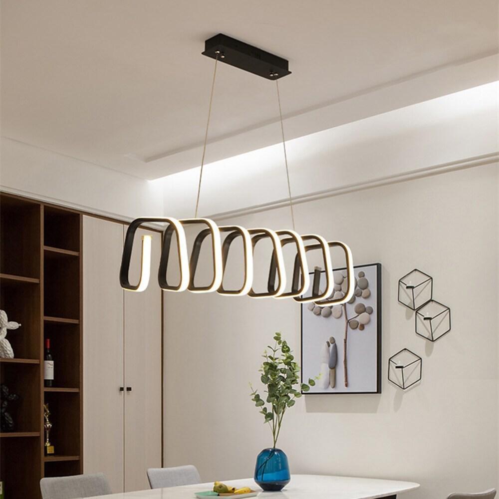 Modern Triangular LED Pendant Light - Acrylic Wave Design