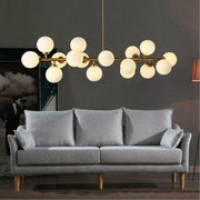 35" Modern Sputnik Chandelier with 16 LED Glass Globe Lights