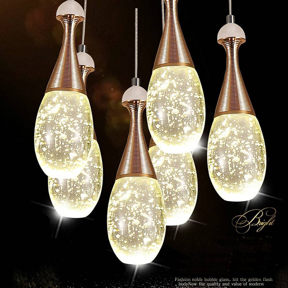 Crystal Globe Mini Pendant Light with Electroplated Metal Finish