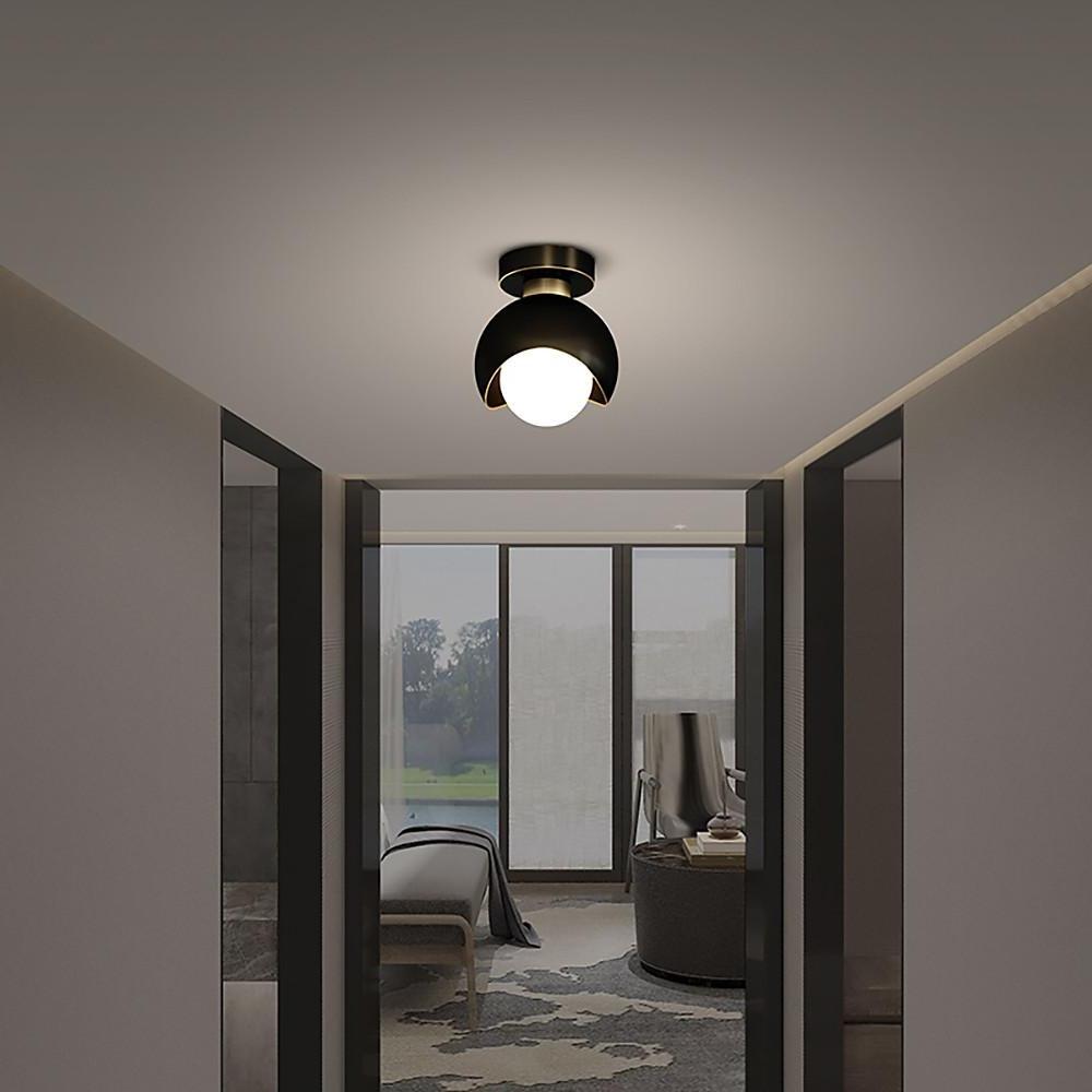 6" Globe Flush Mount Ceiling Light - Nordic Copper Finish LED