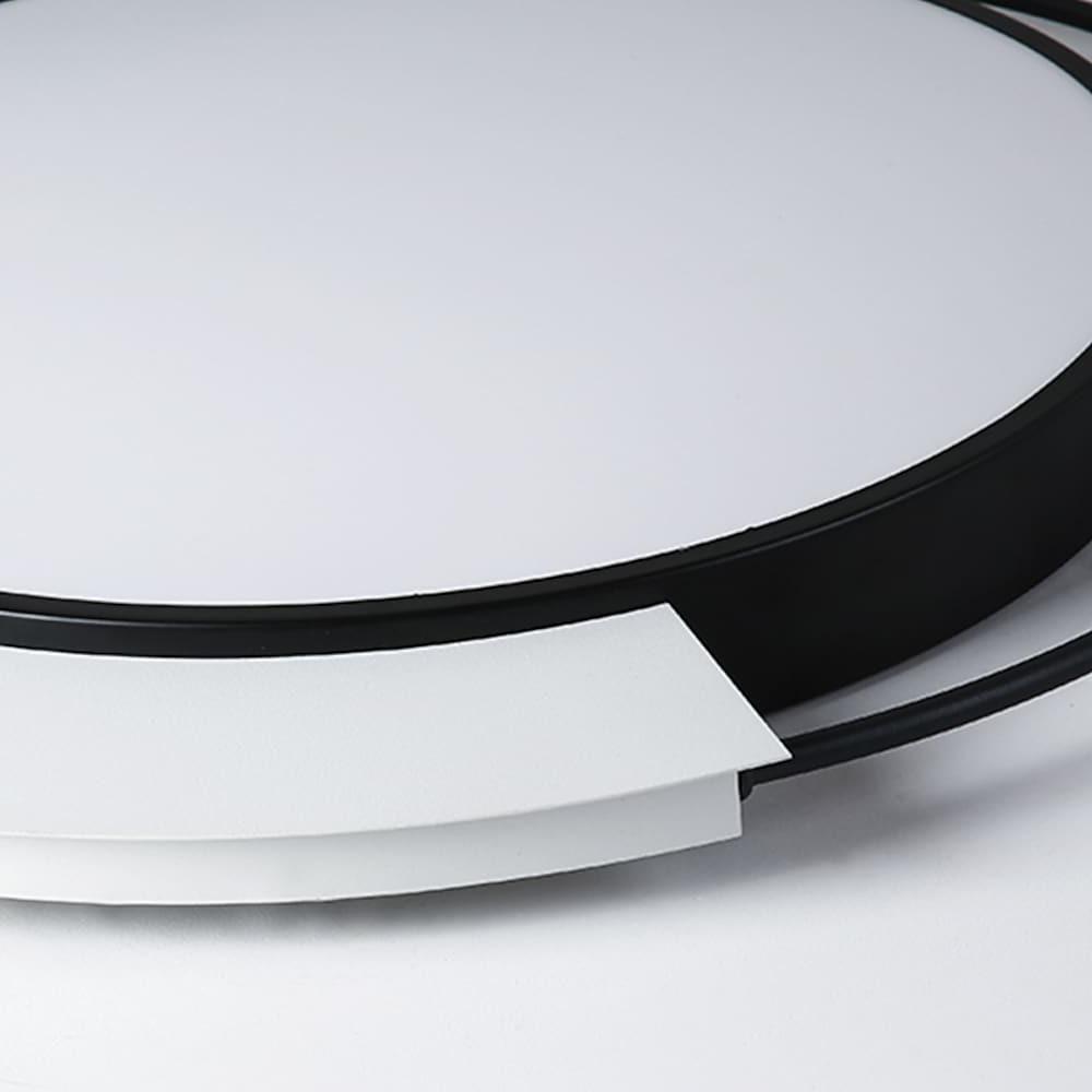 Modern Circular LED Flush Mount Ceiling Light – Aluminum Finish