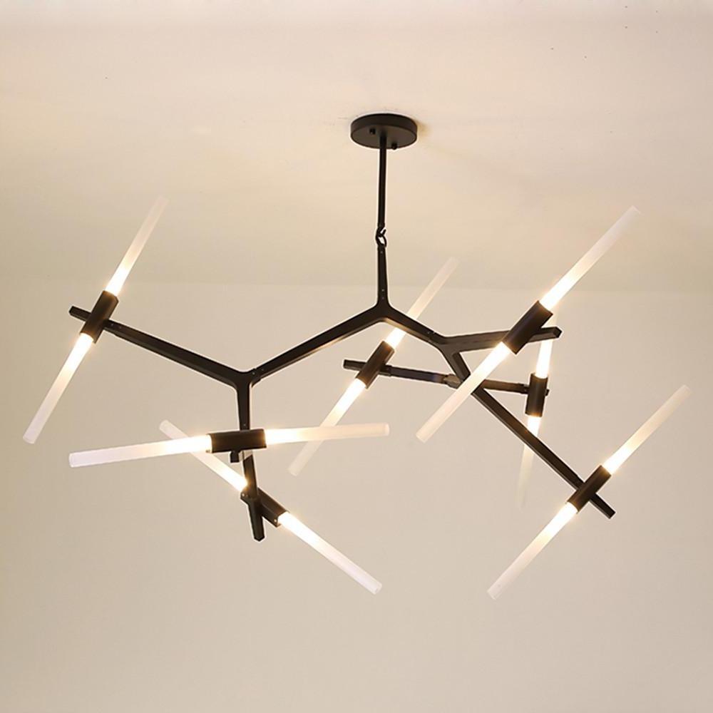 Modern Sputnik Chandelier 14-Light Aluminum Industrial Pendant