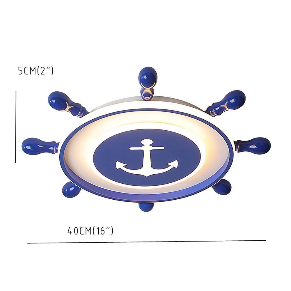 Anchor Insignia Flush Mount LED Ceiling Light – Contemporary Kids Room