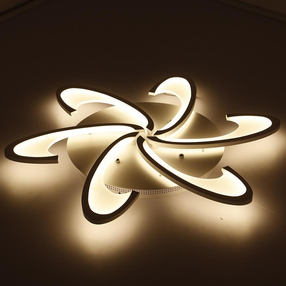 Modern Geometric Wave Flush Mount Ceiling Light with LED 28 Inch