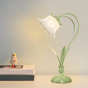Green Floral Desk Lamp with 3-Step Dimming for Home Office