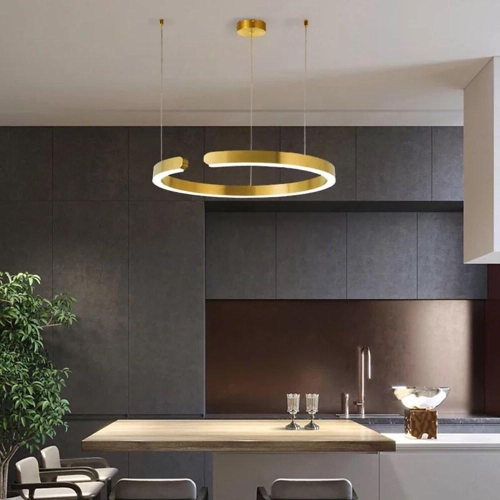 Open Ring LED Pendant Light – Electroplated Stainless Steel