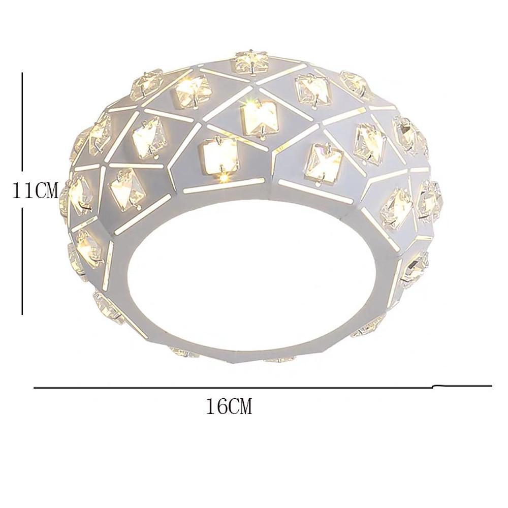 Modern Crystal Metal LED Flush Mount Ceiling Light
