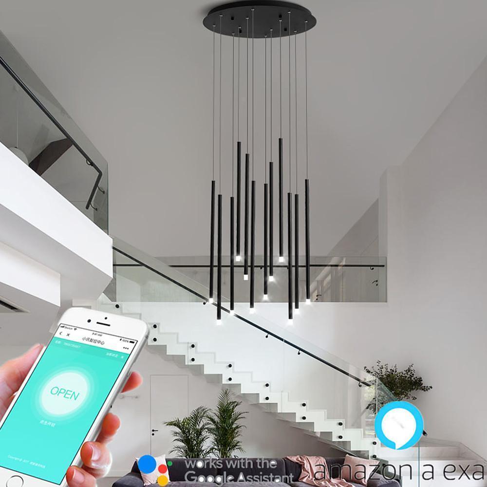Linear Cluster Elongated Cylindrical LED Pendant Light