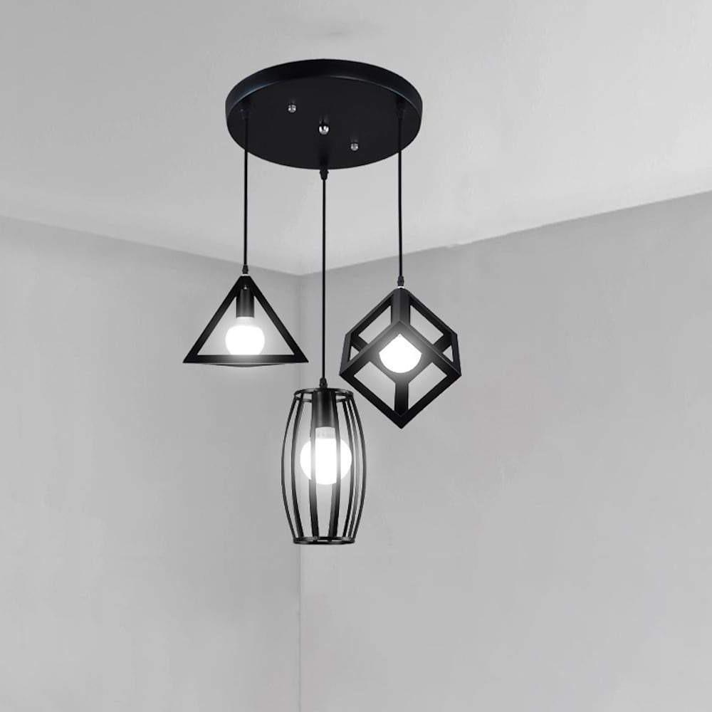 Geometric Metal Pendant Light Modern Industrial Kitchen Island
