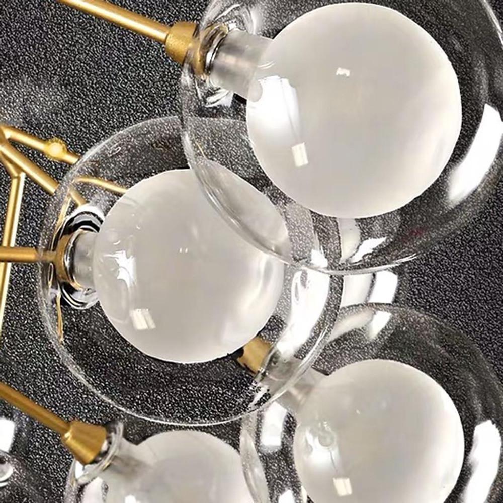 Sputnik Chandelier 12-Light Glass Metal Modern Ceiling Light