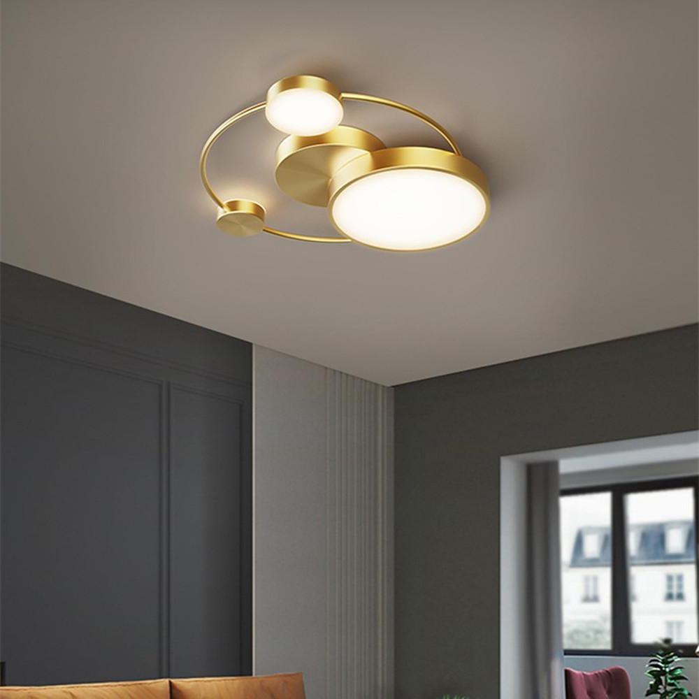Artistic Circles LED Flush Mount Ceiling Light with Dimmer