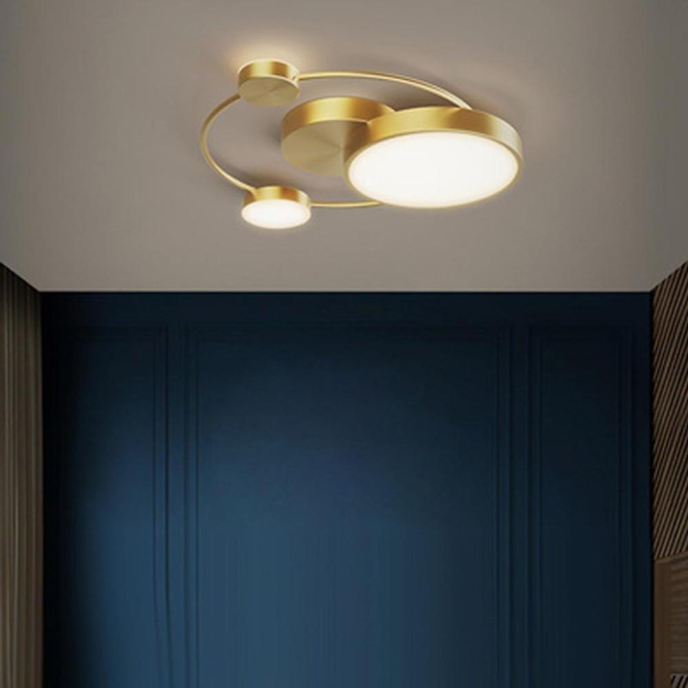 Artistic Circles LED Flush Mount Ceiling Light with Dimmer
