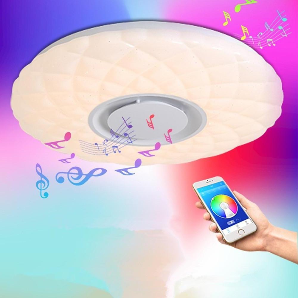 Modern Circle LED Flush Mount Ceiling Light – Dimmable Metal & Acrylic