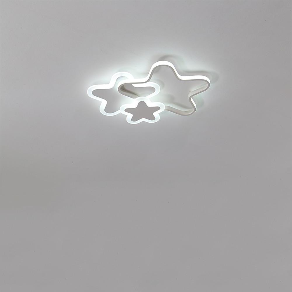 Triple Star LED Flush Mount Ceiling Light for Kids Room