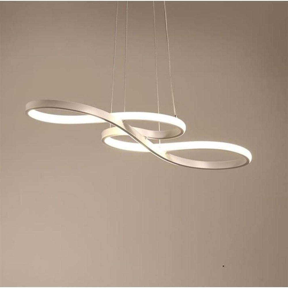 Modern Wave Silicone LED Pendant Light - Adjustable Dining Room