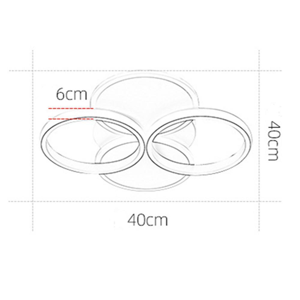 Modern Geometric LED Flush Mount Ceiling Light – 4 Circle Design