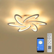 Geometric Flush Mount Ceiling Light | Modern Acrylic LED Dimmable