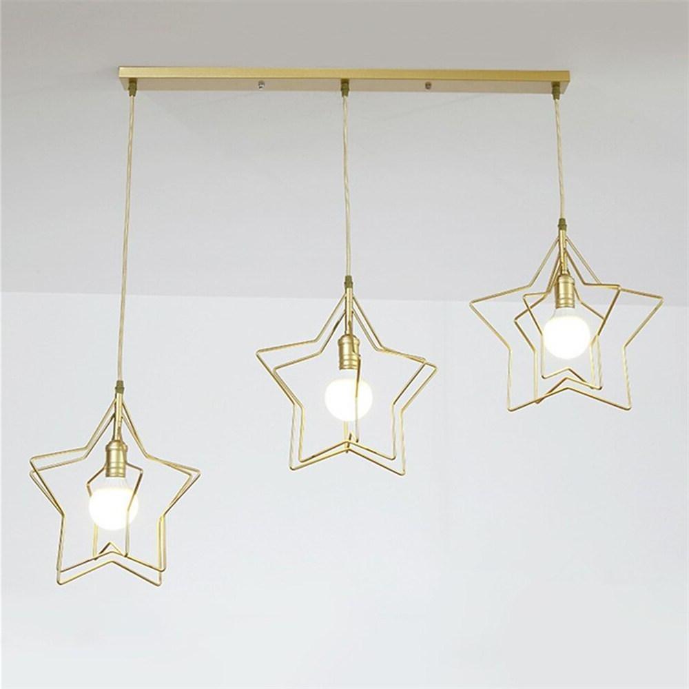Multi Star Geometric Pendant Light - Modern Metal Hanging Fixture