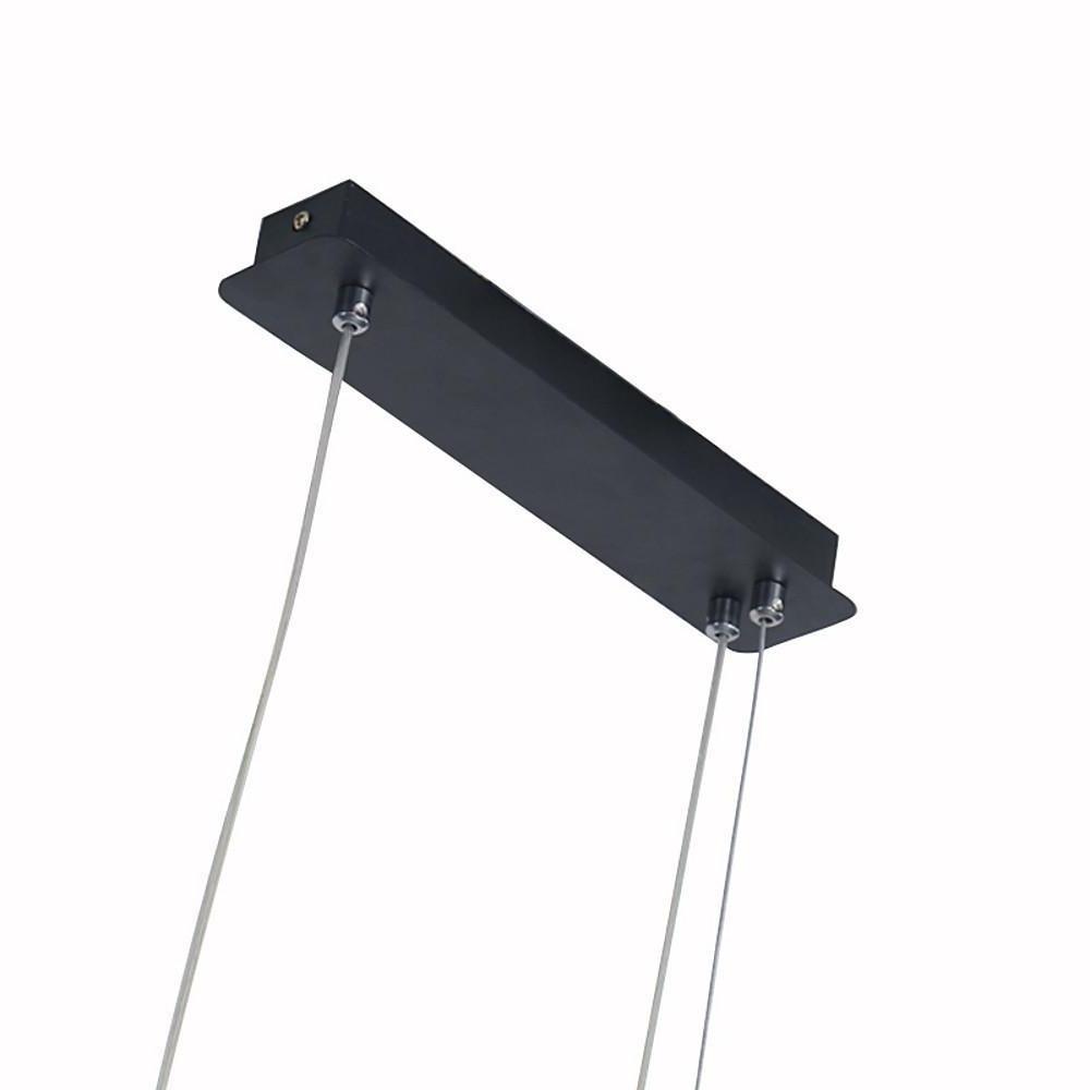 Modern Circular Linear Dimmable LED Chandelier – Aluminum Finish