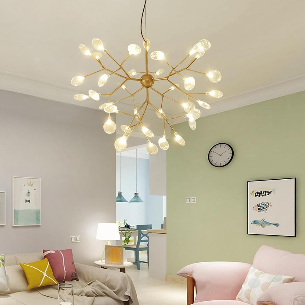 36-Light LED Sputnik Chandelier – Modern Cluster Design
