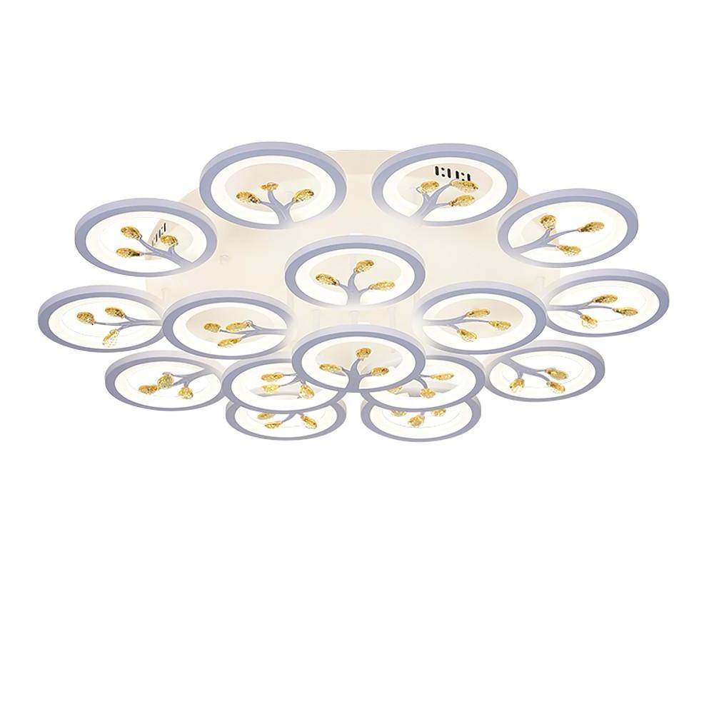 16-Light Flower Dimmable LED Flush Mount Ceiling Light White