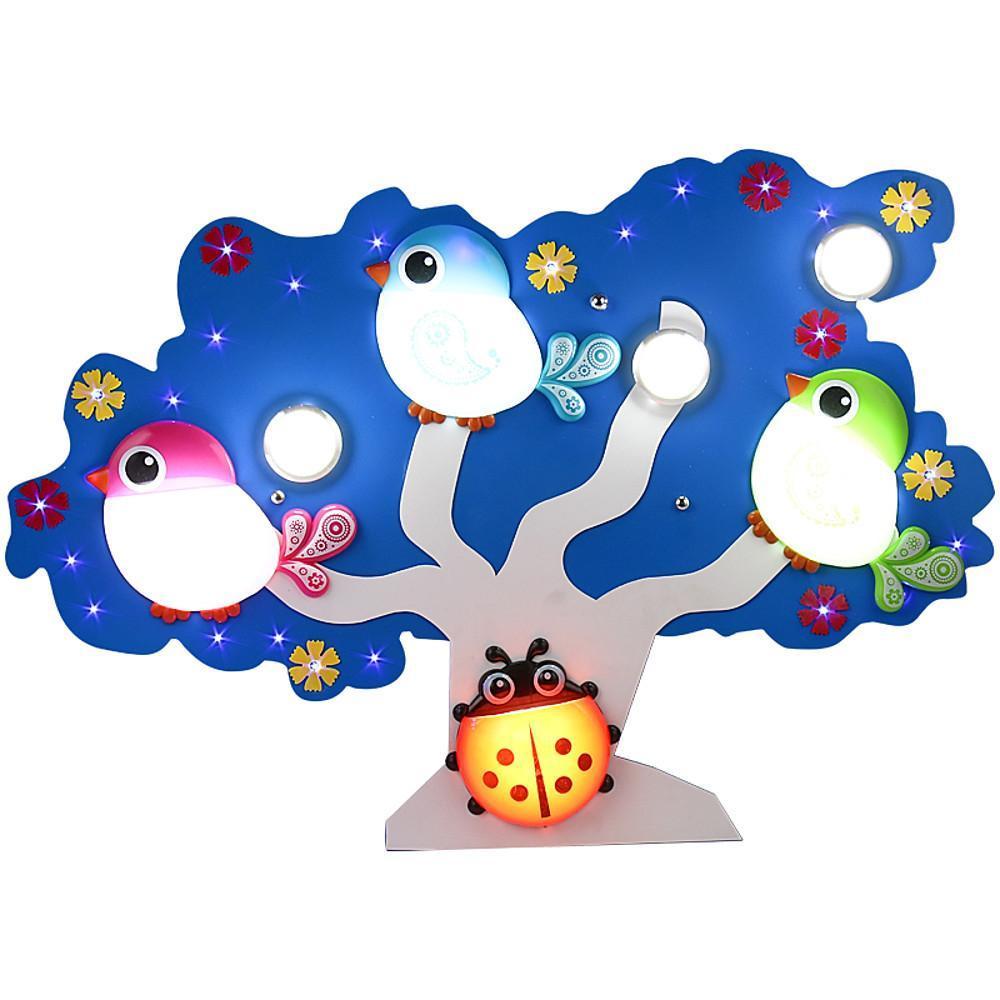 Wildlife Landscape Flush Mount Ceiling Light for Kids Room