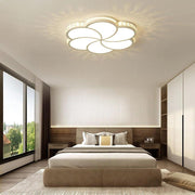 Flower Crystal Dimmable LED Flush Mount Ceiling Light White Modern