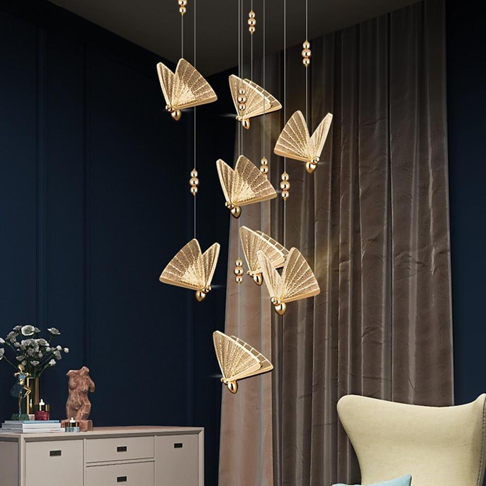 Butterfly Pendant Light – Modern Nordic Metal & Acrylic Ceiling Lamp
