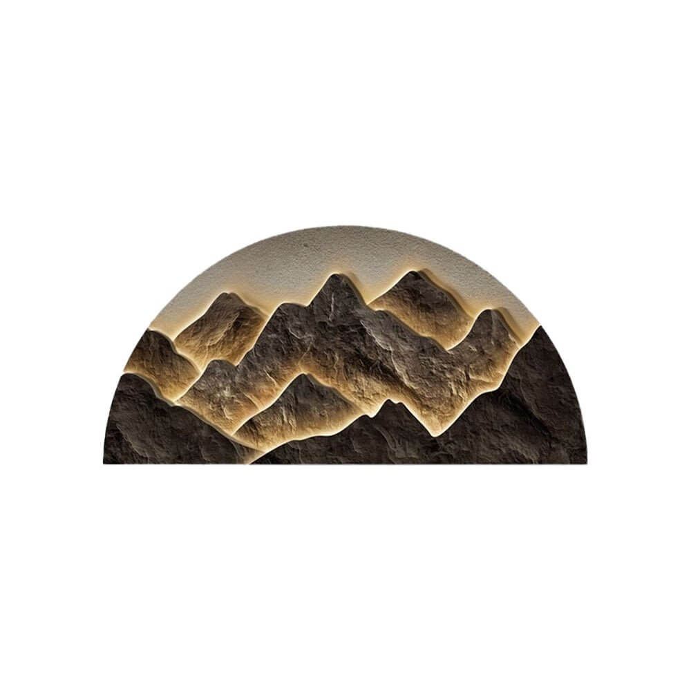 Semicircular LED Wall Art with Landscape Design