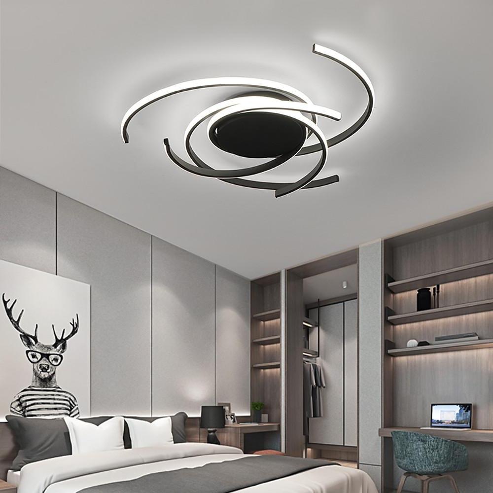 Abstract Curve Dimmable LED Flush Mount Ceiling Light